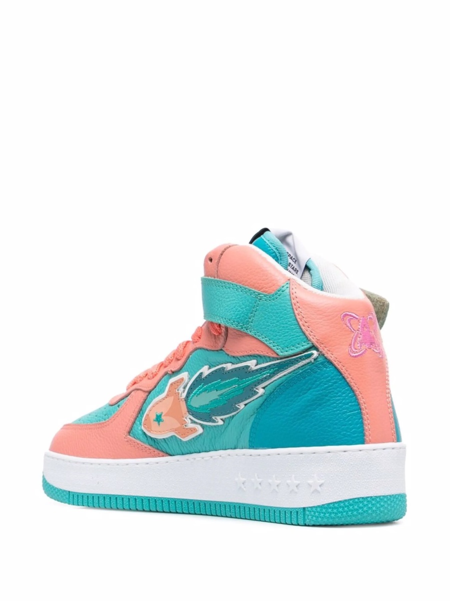 Sneakers ENTERPRISE JAPAN albastri din piele - Img 3