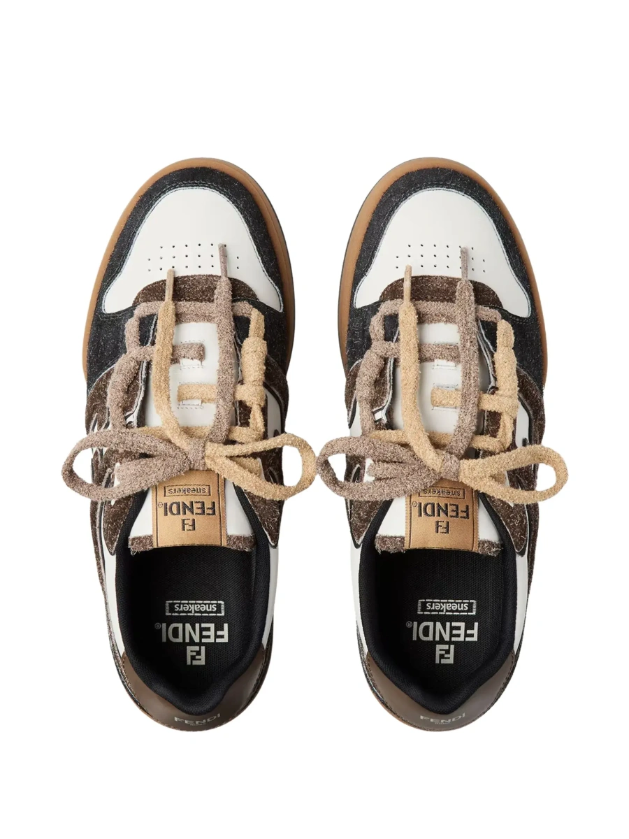 Sneakers Fendi maro din piele intoarsa - Img 7