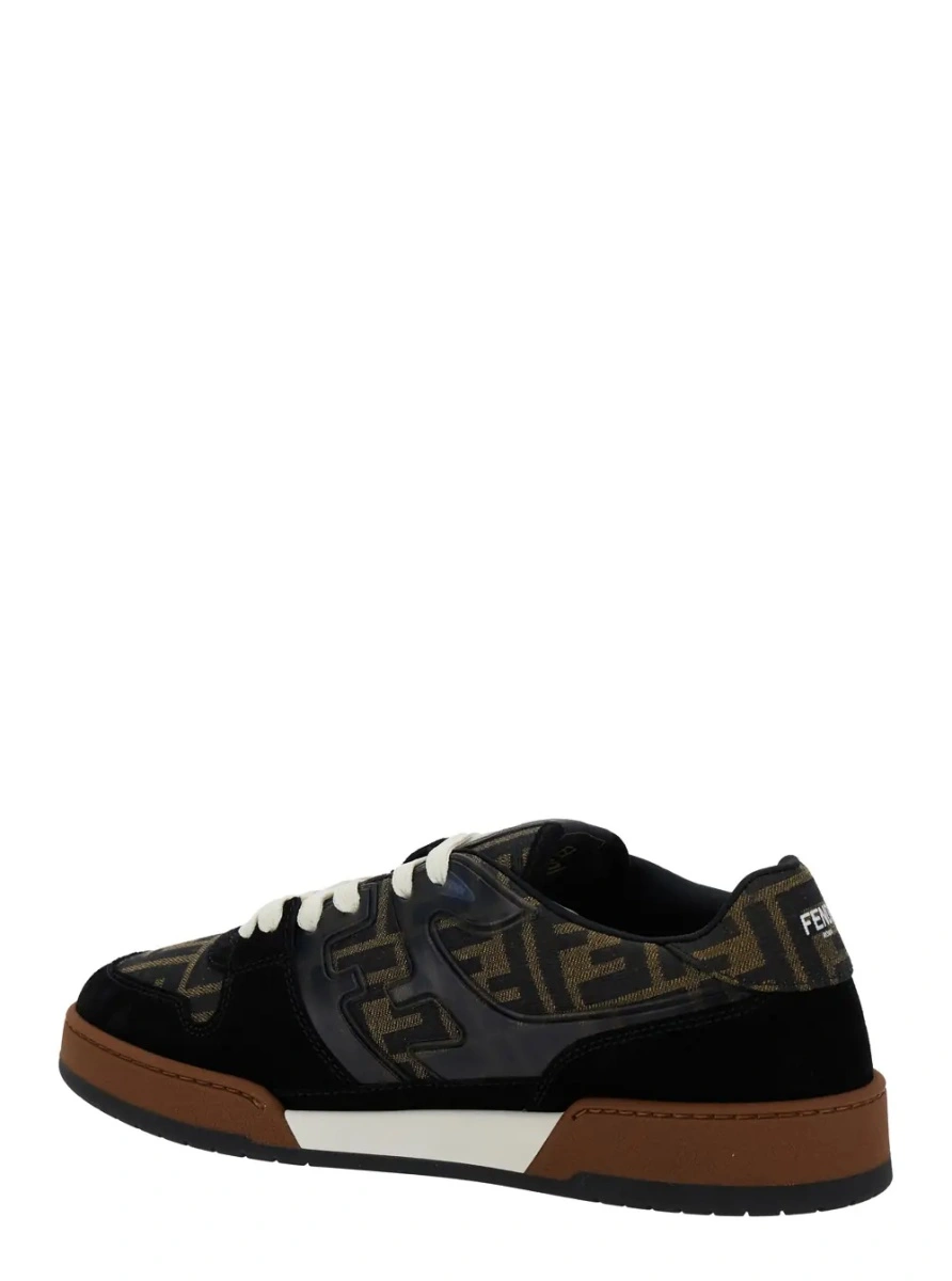Sneakers Fendi maro din piele 'Match' - Img 3