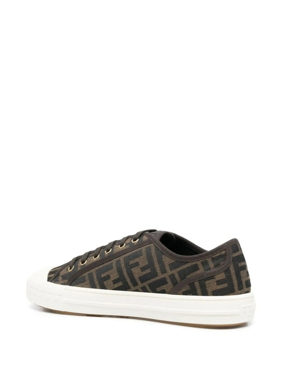 Sneakers Fendi maro din tesatura - Img 6
