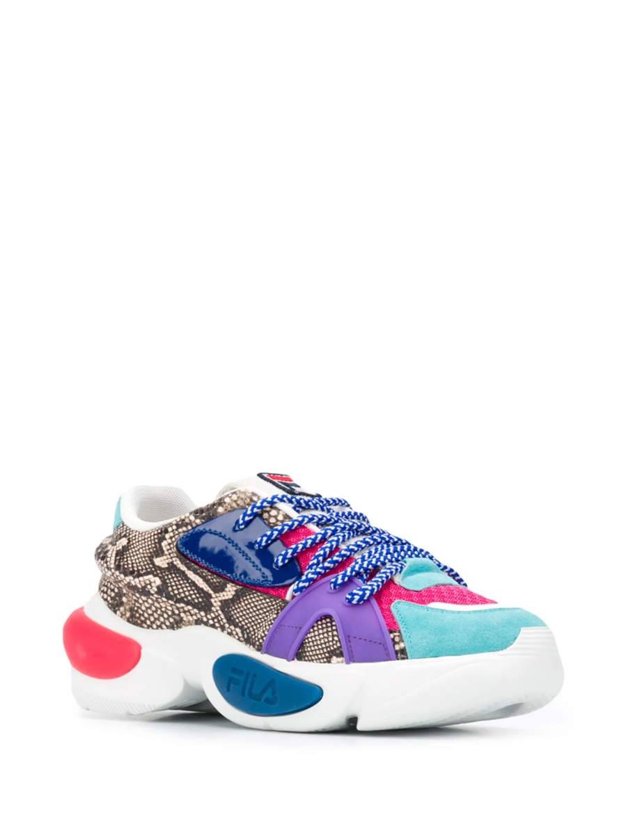 Sneakers Fila albastri din polyester si piele - Img 2