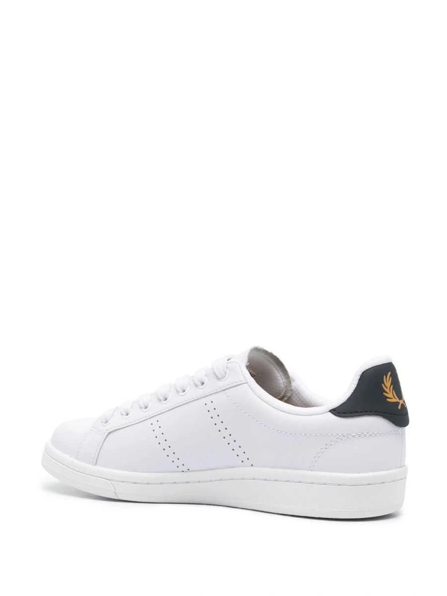 Sneakers Fred Perry albi din piele - Img 3