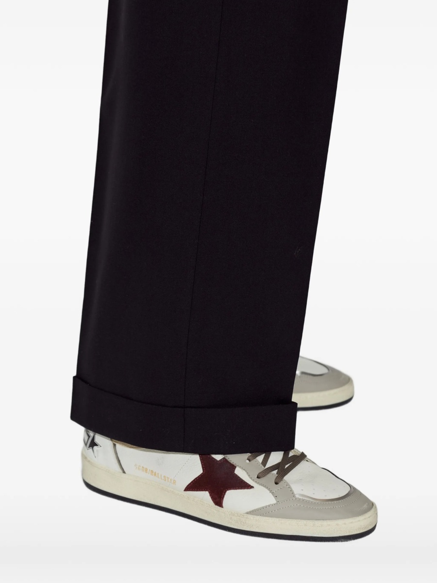Sneakers Golden Goose albi din piele intoarsa si piele - Img 5