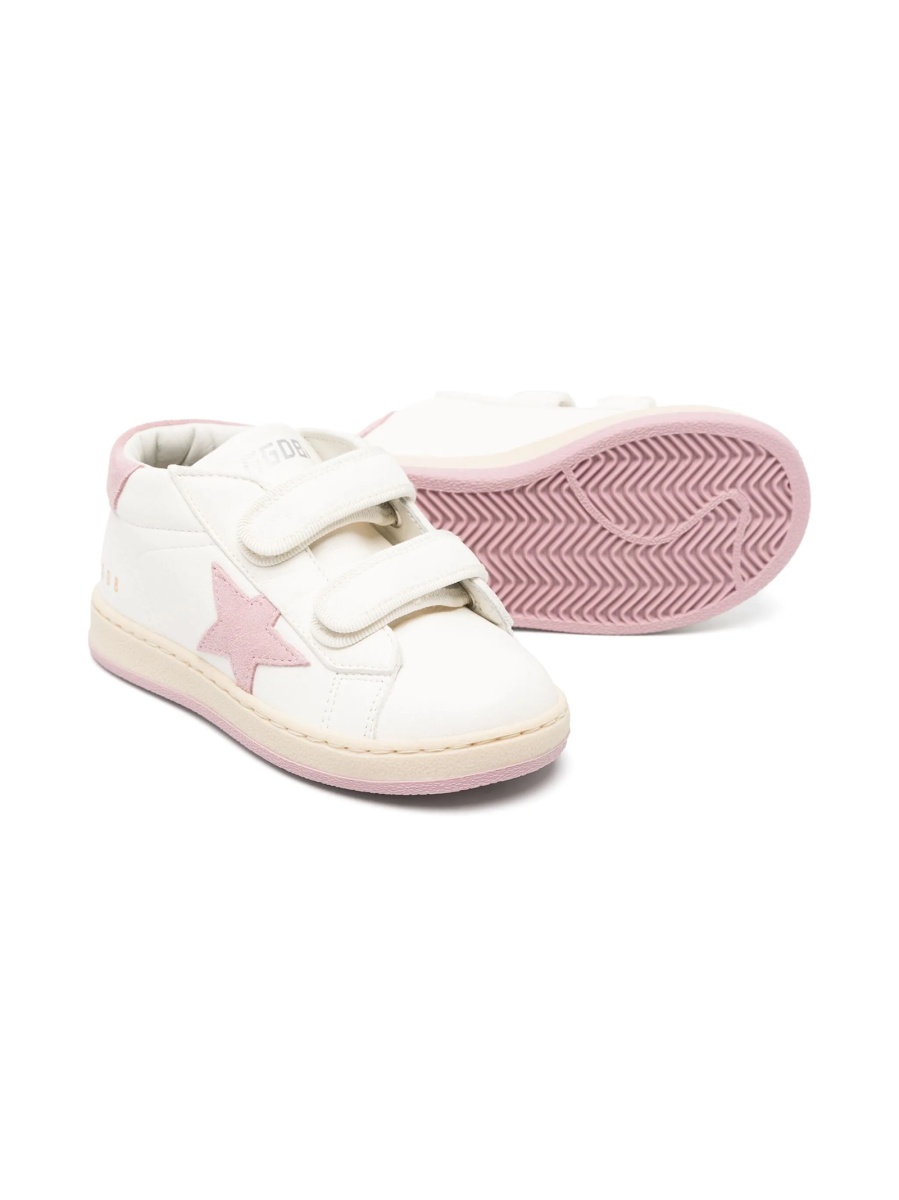 Sneakers Golden Goose albi din piele - Img 2