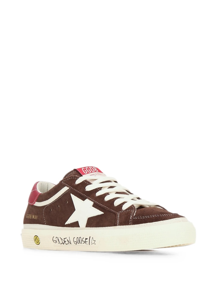 Sneakers Golden Goose maro din piele intoarsa - Img 2