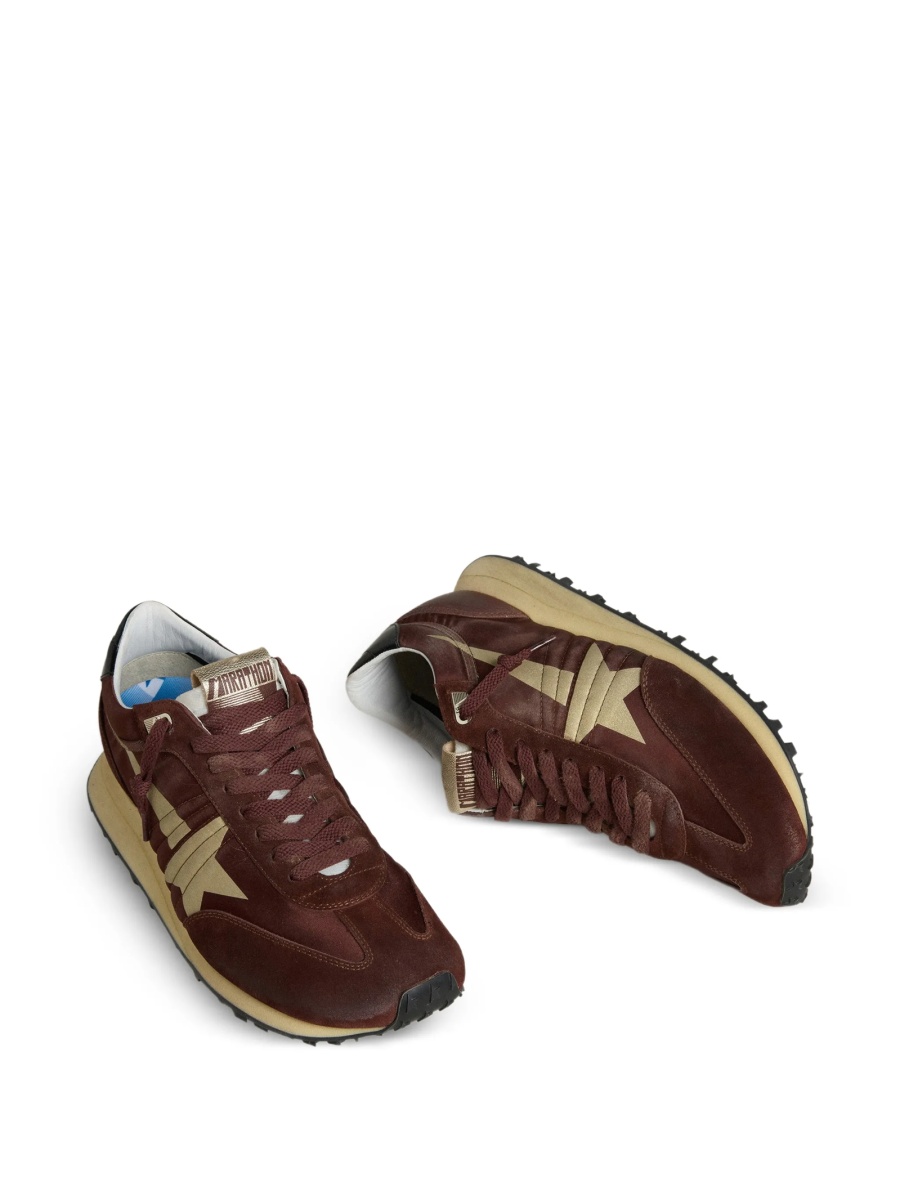 Sneakers Golden Goose rosii din piele - Img 2