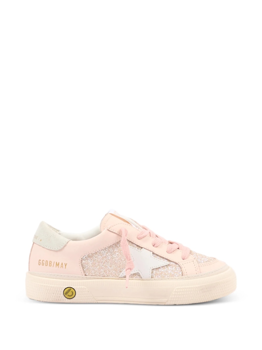 Sneakers Golden Goose roz din piele - Img 2
