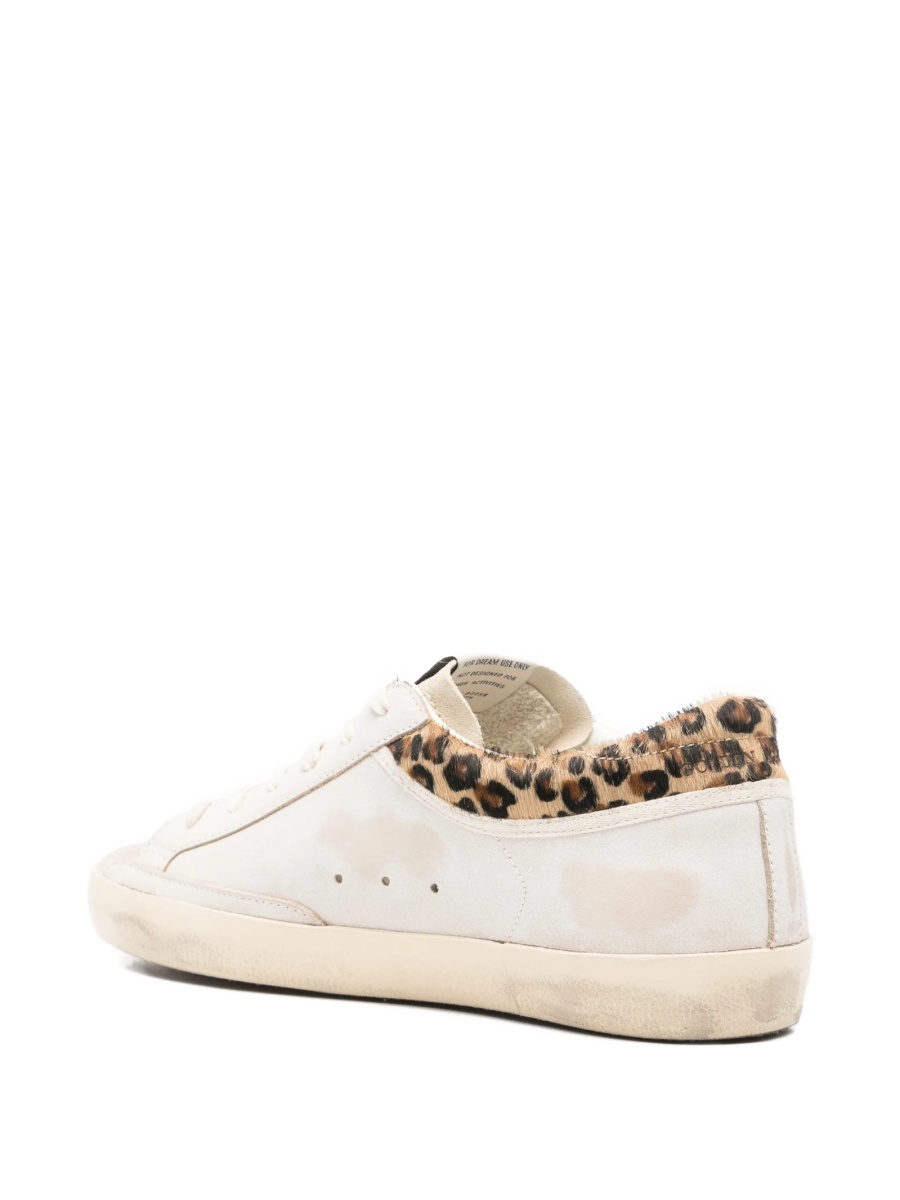 Sneakers Golden Goose star neutri din piele si par de vitel - Img 3
