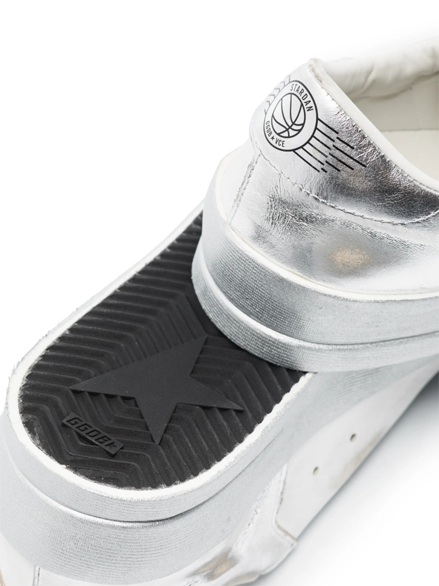 Sneakers Golden Goose stardan albi din piele - Img 2