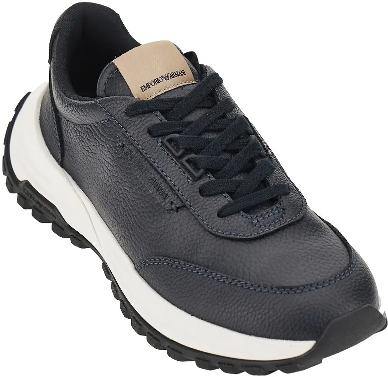 Sneakers Grained leather sneakers with logo - Img 2