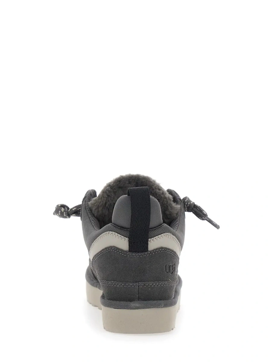 Sneakers Gray Low Top Sneaker with Logo Patch on the Tongue in Suede and Fabric Men - Img 5