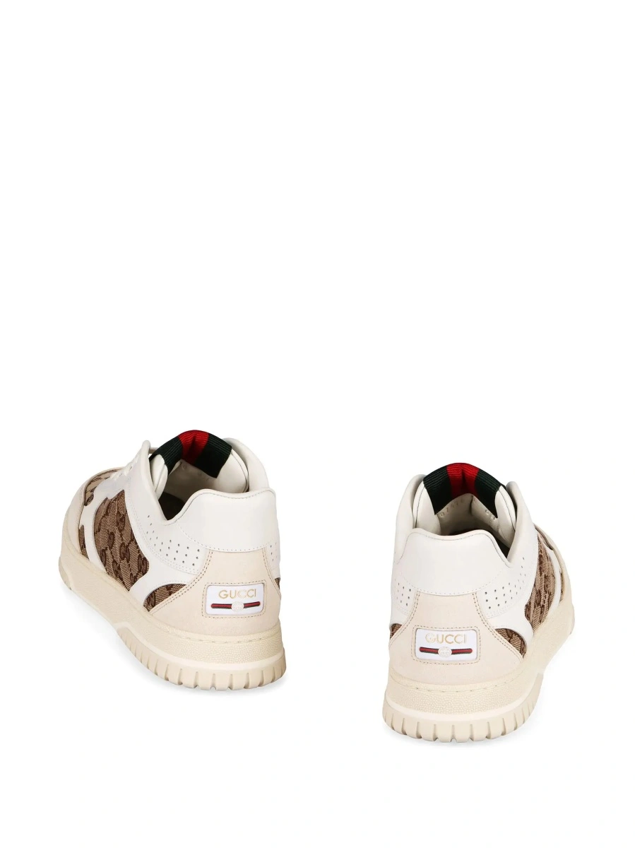 Sneakers Gucci albi din piele si tesatura tehnica - Img 7