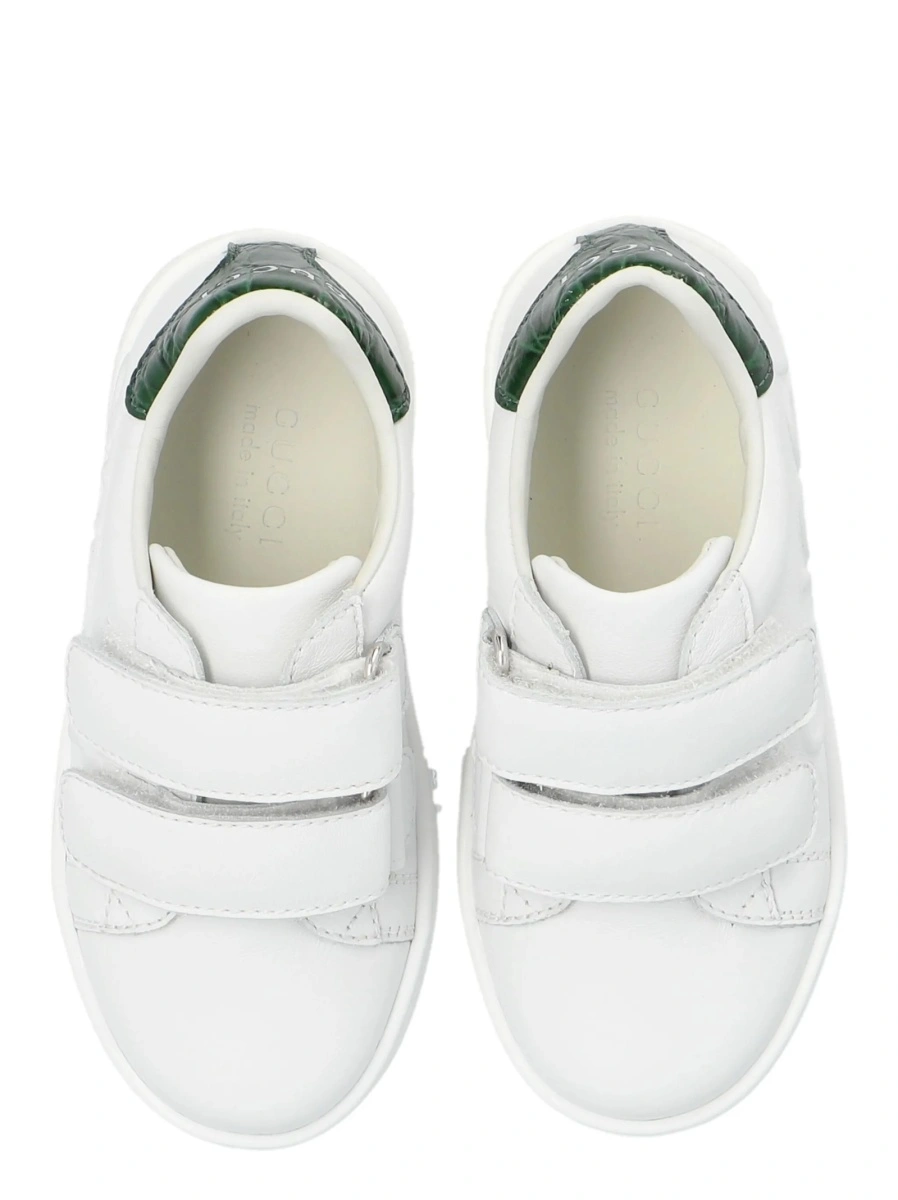 Sneakers Gucci albi din piele - Img 4