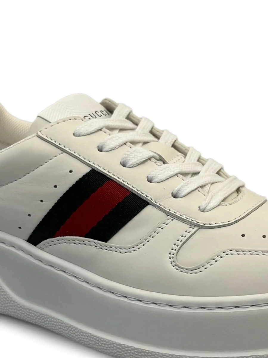 Sneakers Gucci albi din piele - Img 5