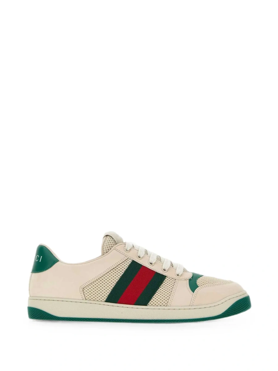 Sneakers Gucci albi din piele - Img 6