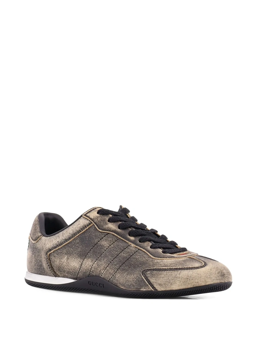 Sneakers Gucci negri din piele intoarsa - Img 5