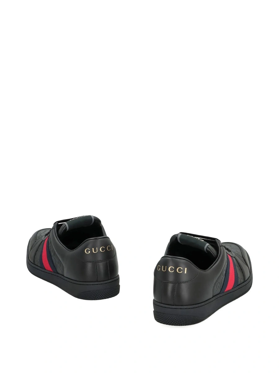 Sneakers Gucci negri din piele 'Screener' - Img 5