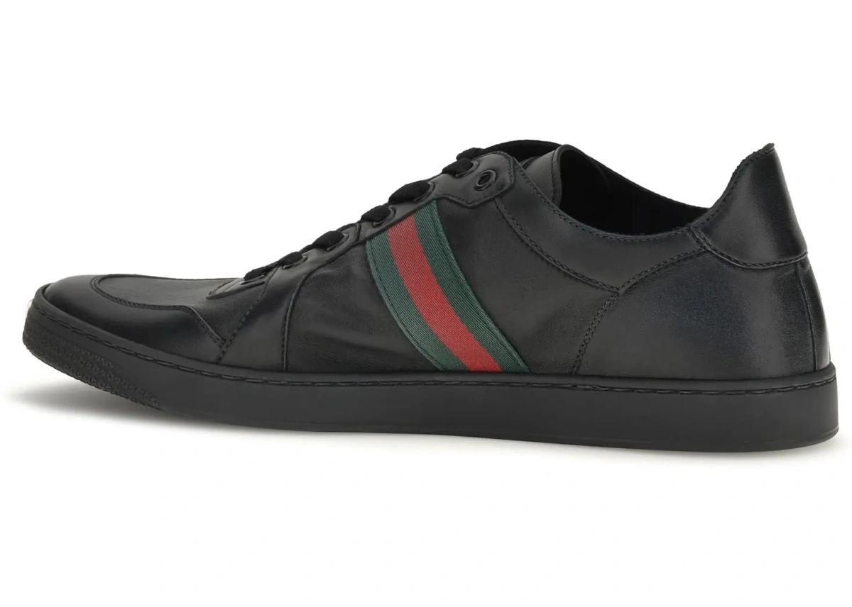 Sneakers Gucci negri din piele - Img 3