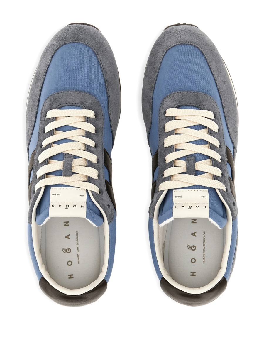 Sneakers Hogan albastri din piele - Img 4