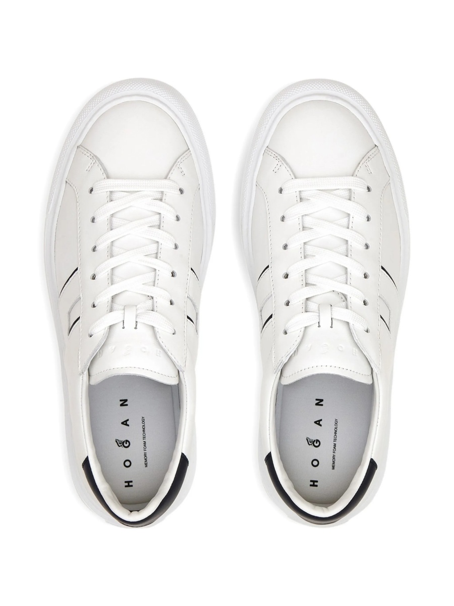 Sneakers Hogan albi din piele - Img 5