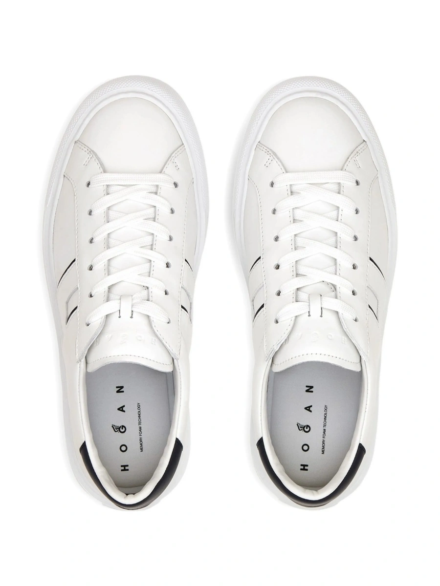 Sneakers Hogan albi din piele - Img 5