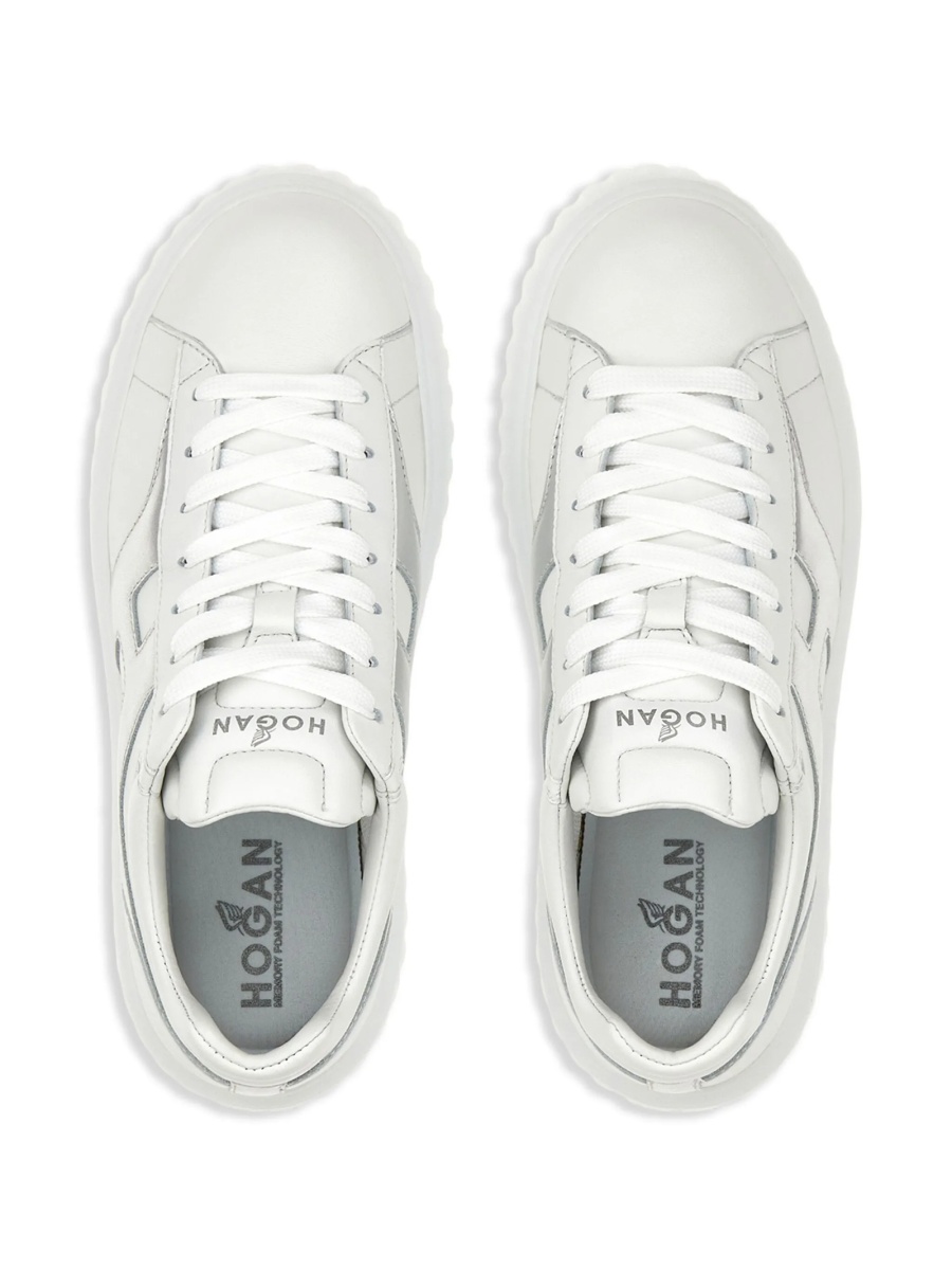 Sneakers Hogan albi din piele - Img 4