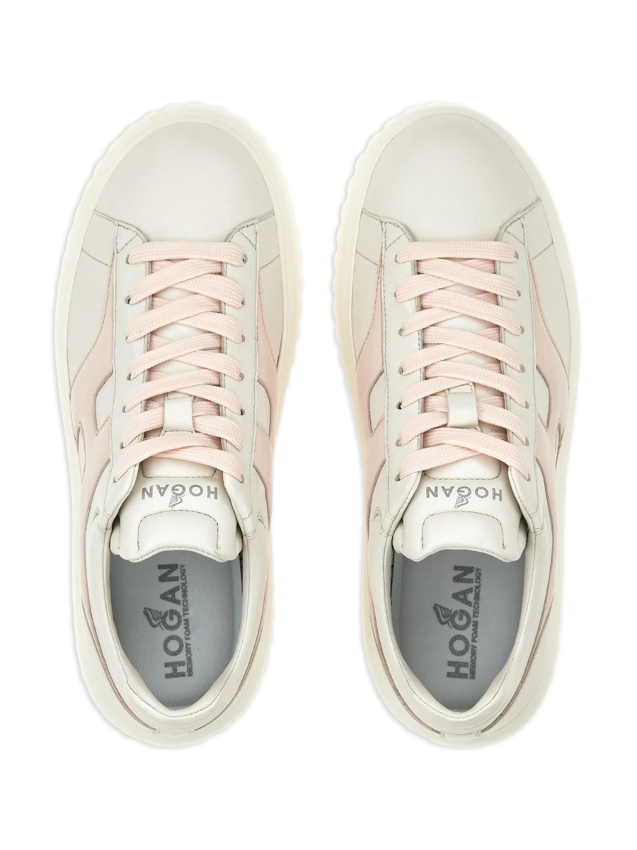 Sneakers Hogan albi din piele - Img 4