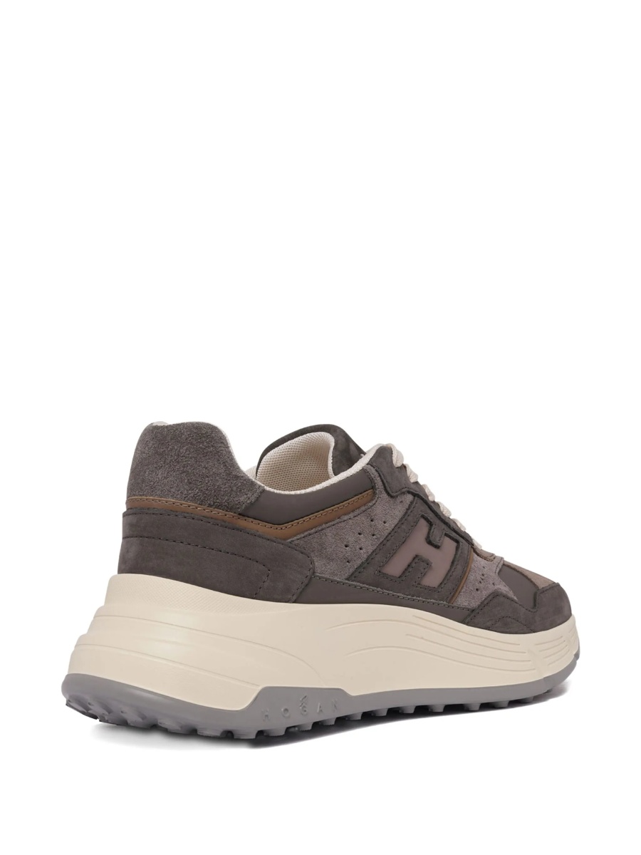 Sneakers Hogan gri din piele intoarsa - Img 4