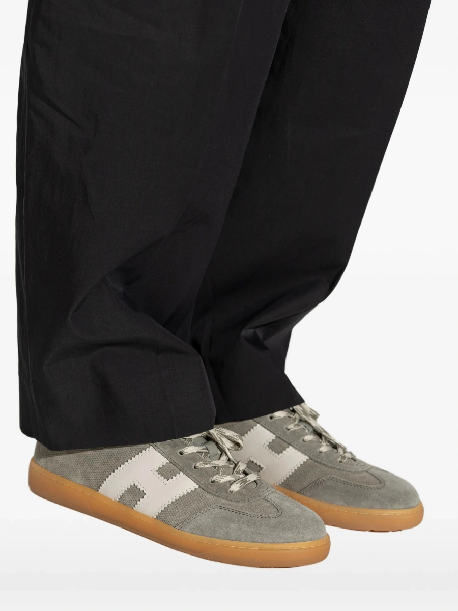 Sneakers Hogan gri din piele si piele intoarsa - Img 5