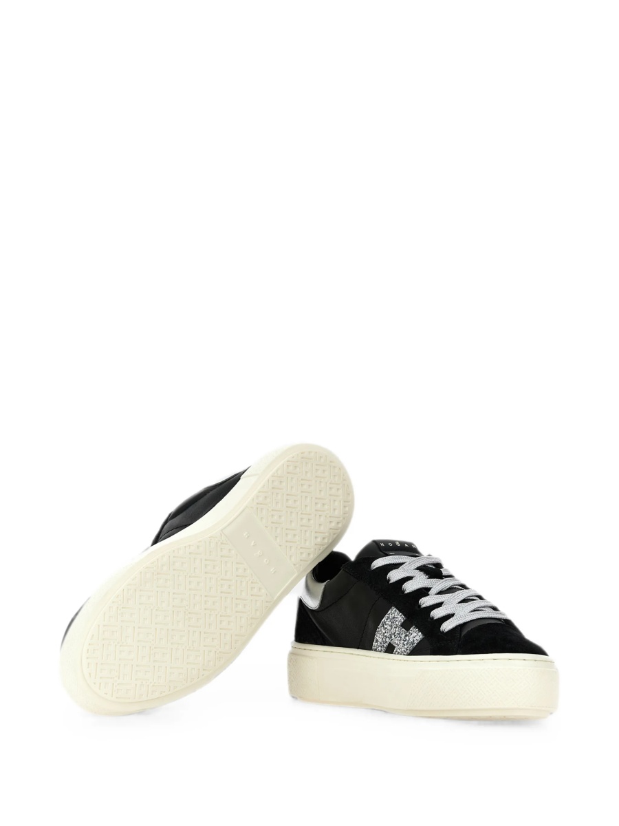 Sneakers Hogan negri din pvc si piele intoarsa - Img 5