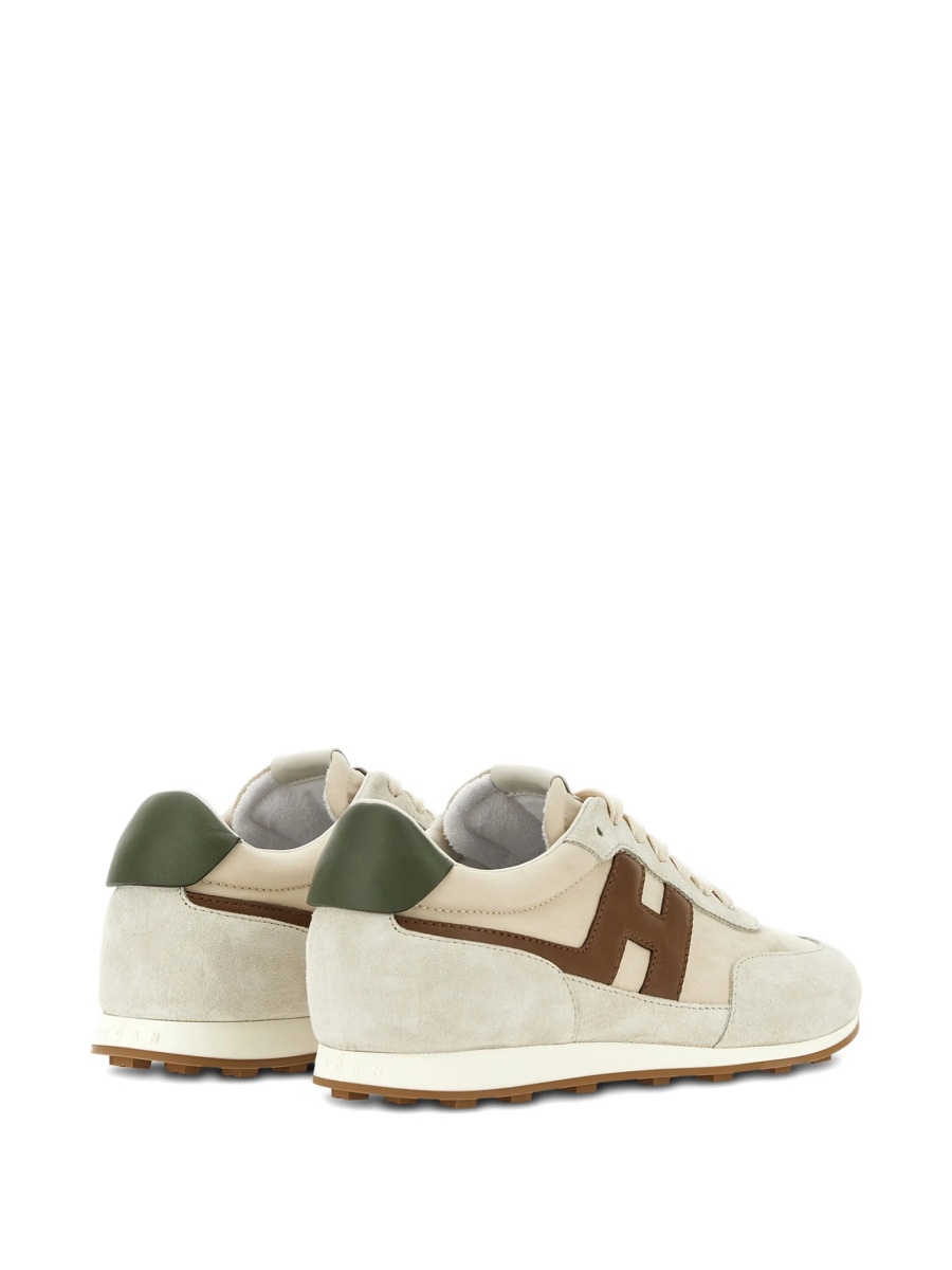 Sneakers Hogan neutri din piele si poliamida - Img 3