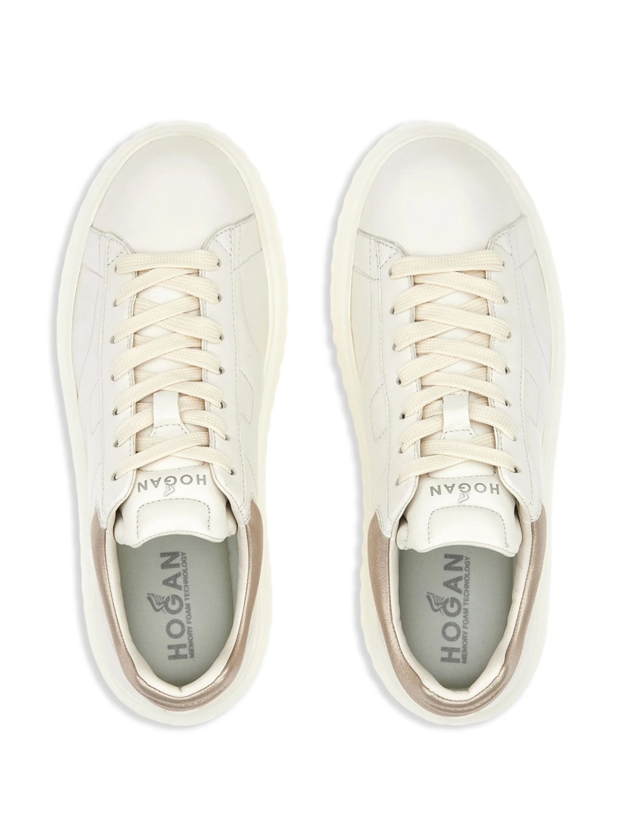 Sneakers Hogan neutri din piele - Img 5