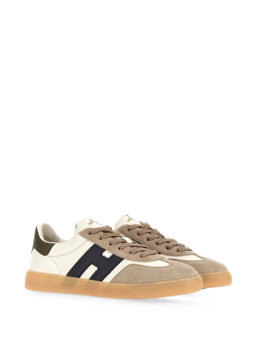 Sneakers Hogan neutri din piele - Img 5
