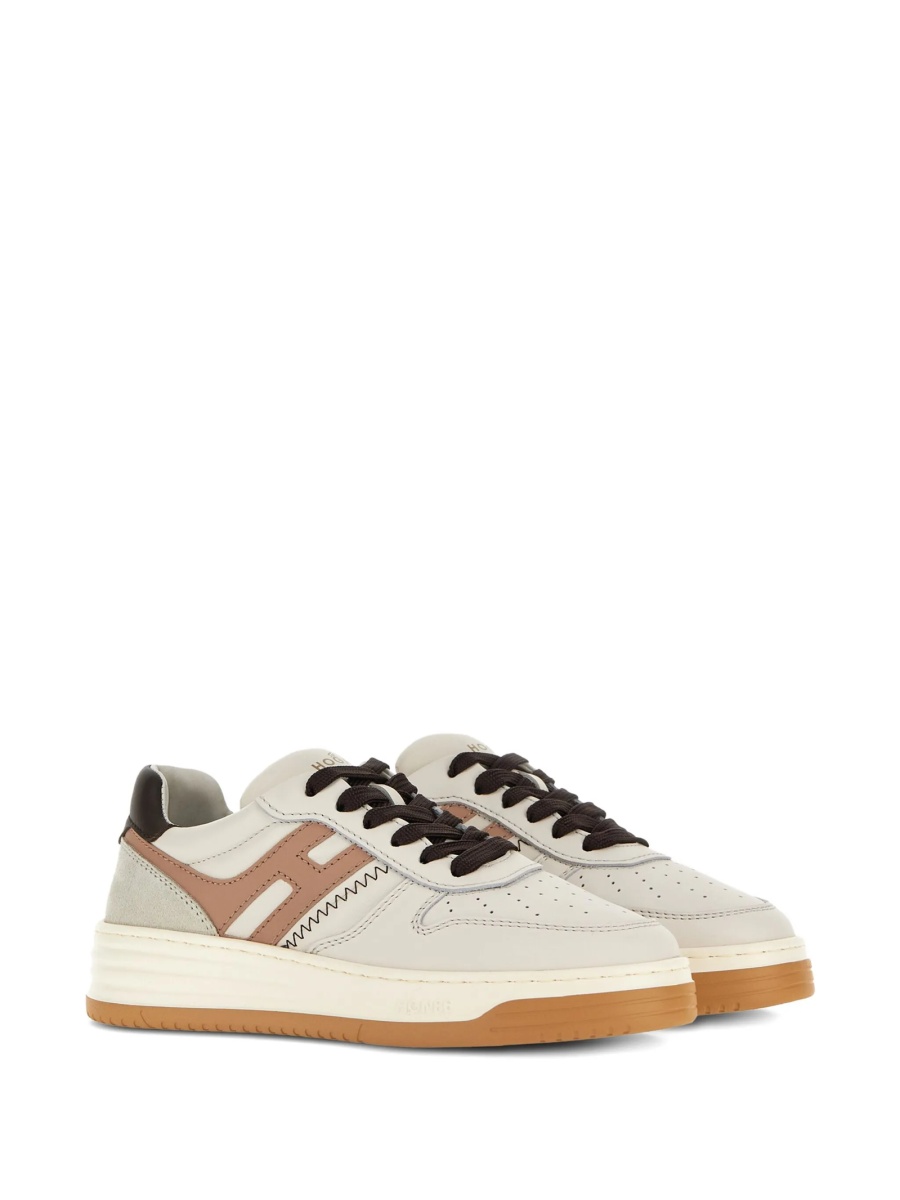Sneakers Hogan neutri din piele - Img 2