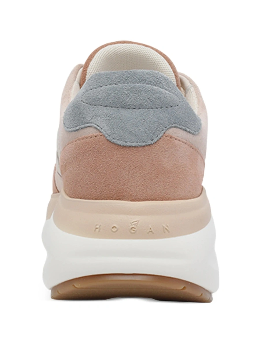 Sneakers Hogan roz din piele intoarsa - Img 3