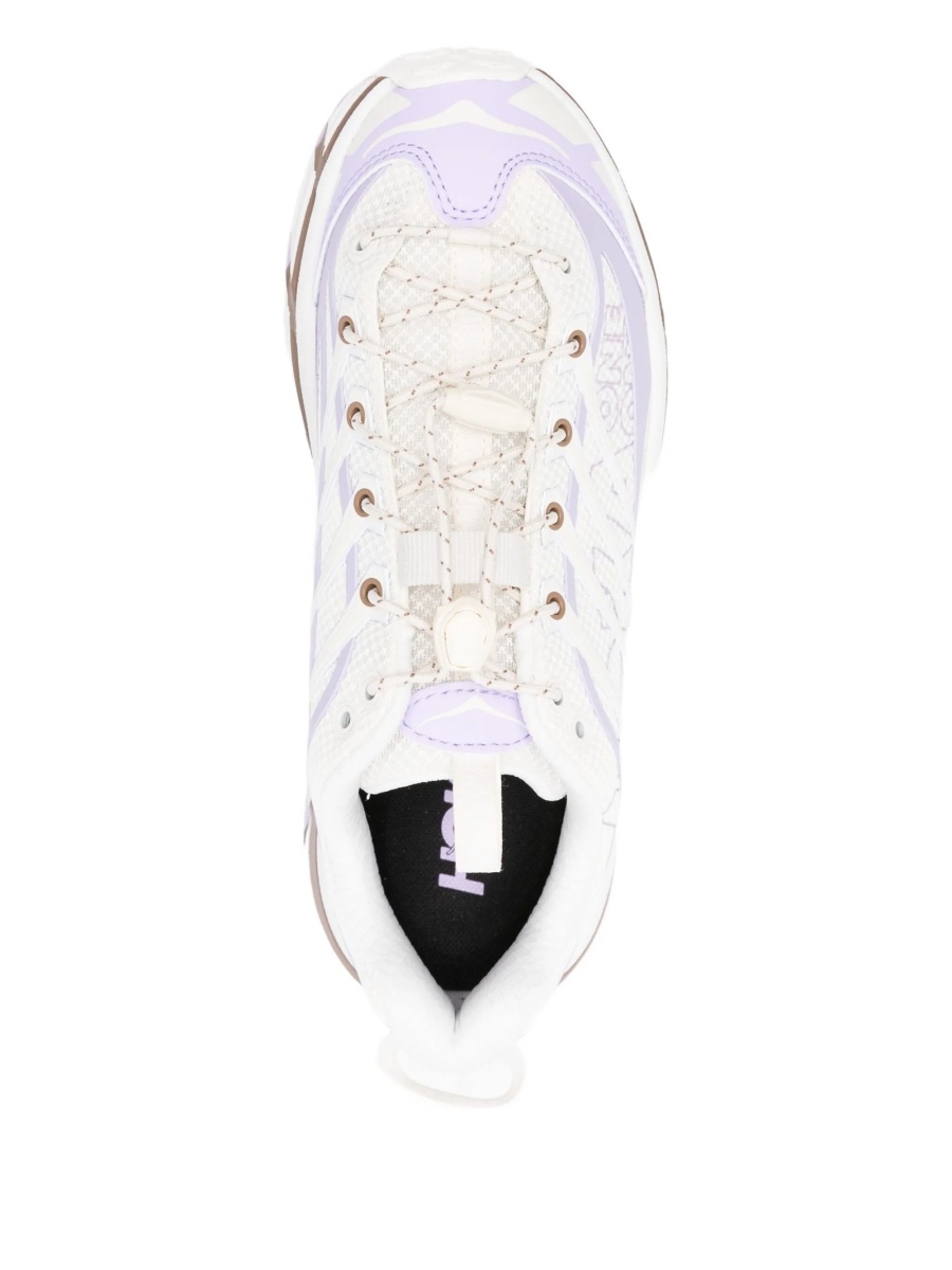 Sneakers Hoka One One albi din material textil si poliuretan - Img 4