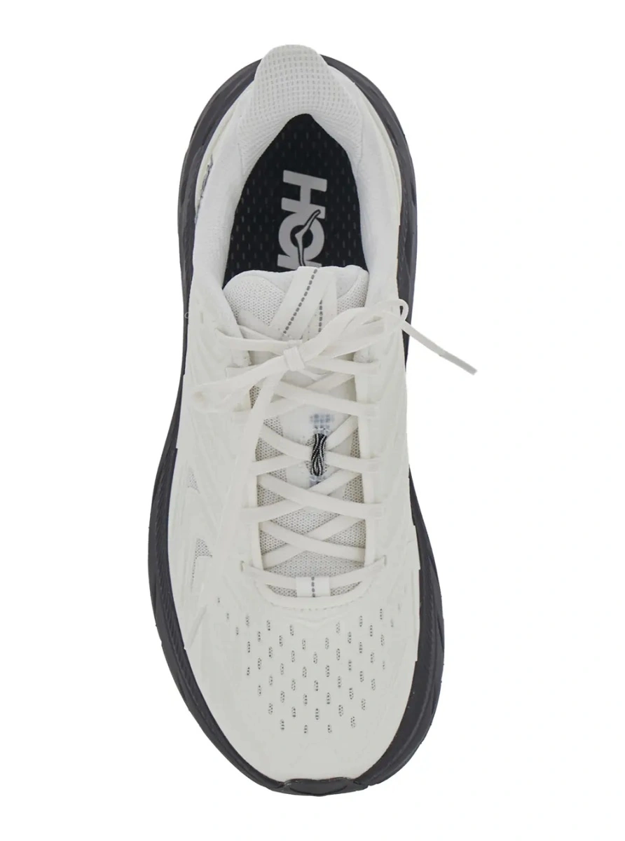 Sneakers Hoka One One albi din material textil - Img 4