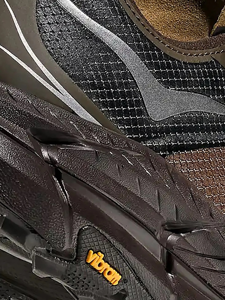 Sneakers Hoka One One maro din material textil si microfibre - Img 4