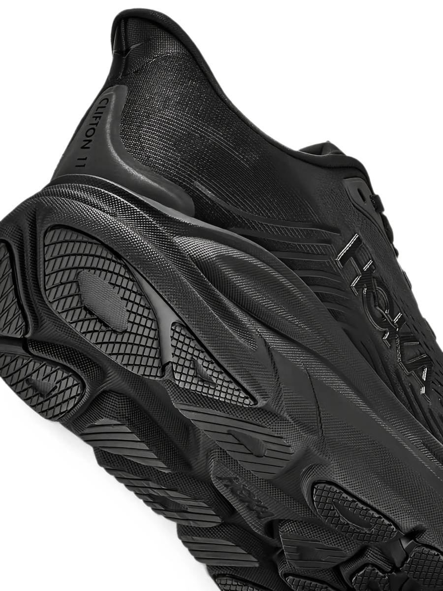 Sneakers Hoka One One negri din material textil - Img 2