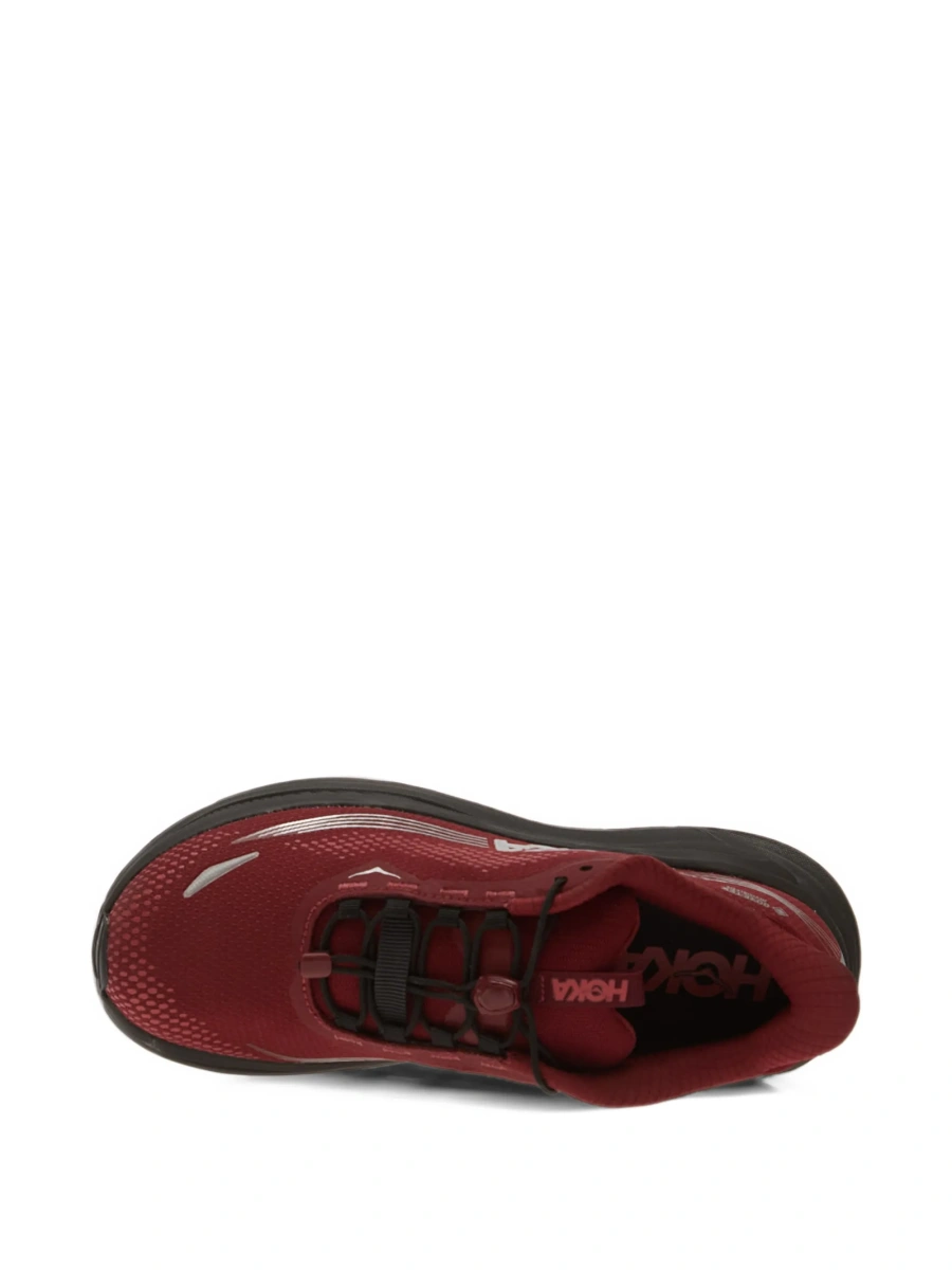 Sneakers Hoka One One rosii din material textil - Img 4
