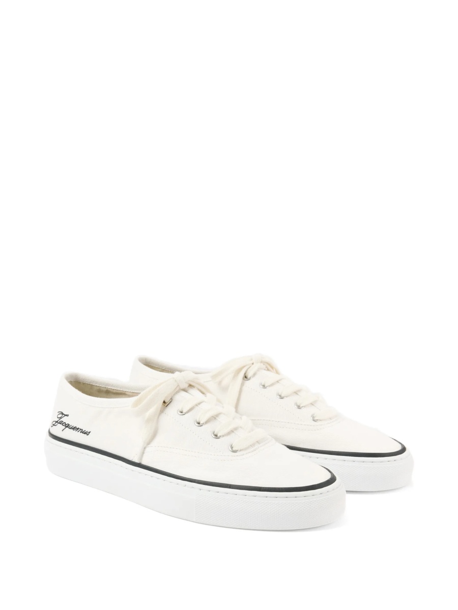 Sneakers JACQUEMUS albi din bumbac - Img 2