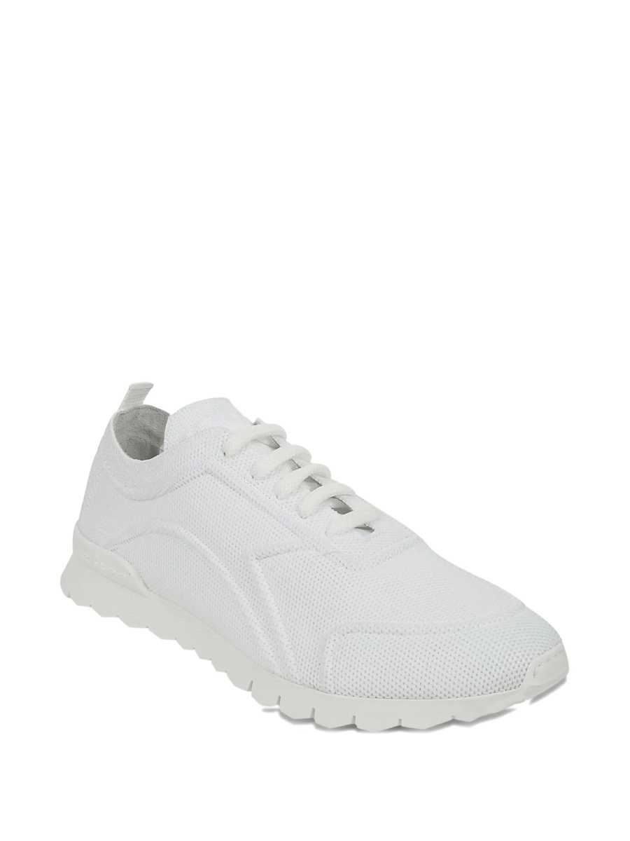 Sneakers KITON albi din bumbac si spandex/elastan - Img 2