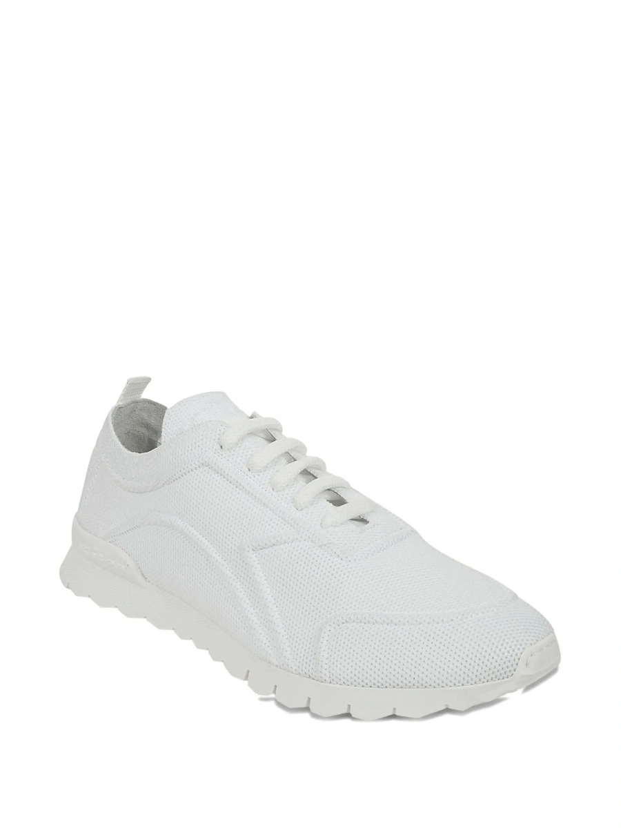 Sneakers KITON albi din bumbac si spandex/elastan - Img 2