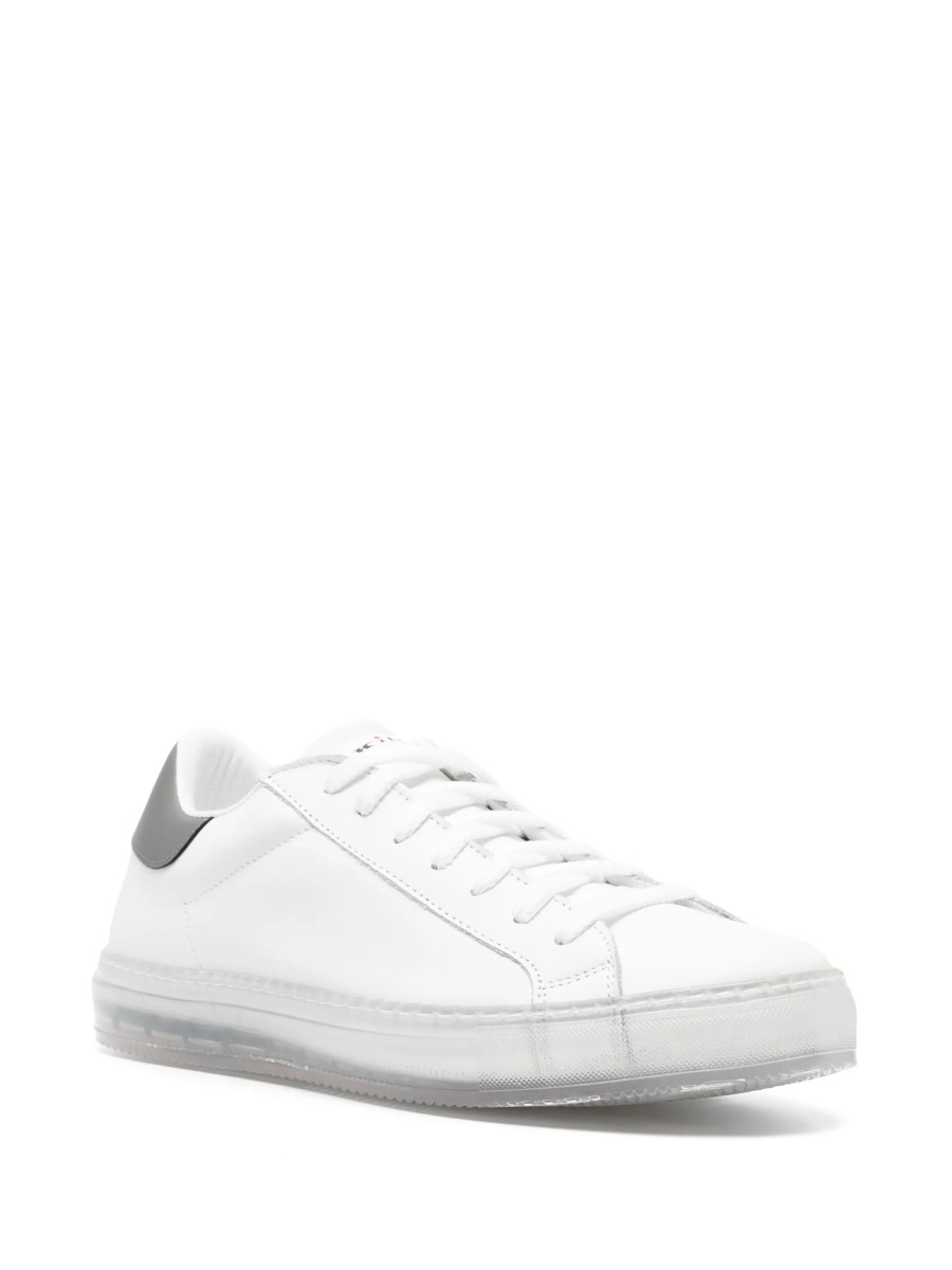 Sneakers KITON albi din piele - Img 2