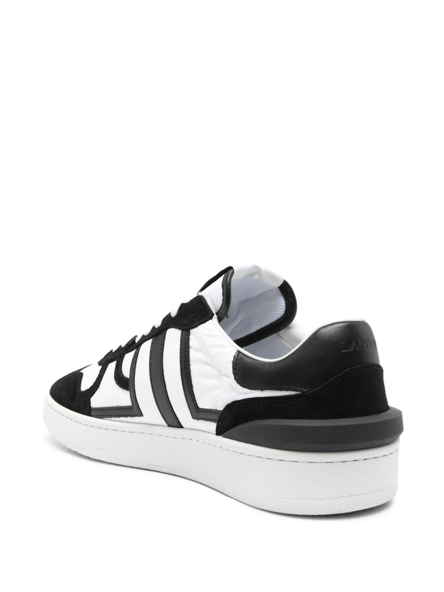 Sneakers Lanvin negri din piele si material textil - Img 3
