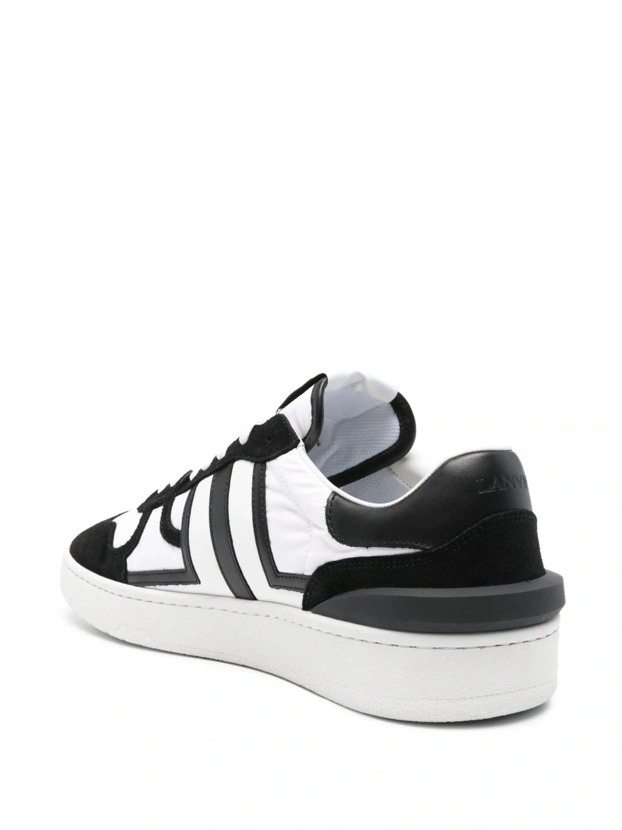 Sneakers Lanvin negri din piele si material textil - Img 3