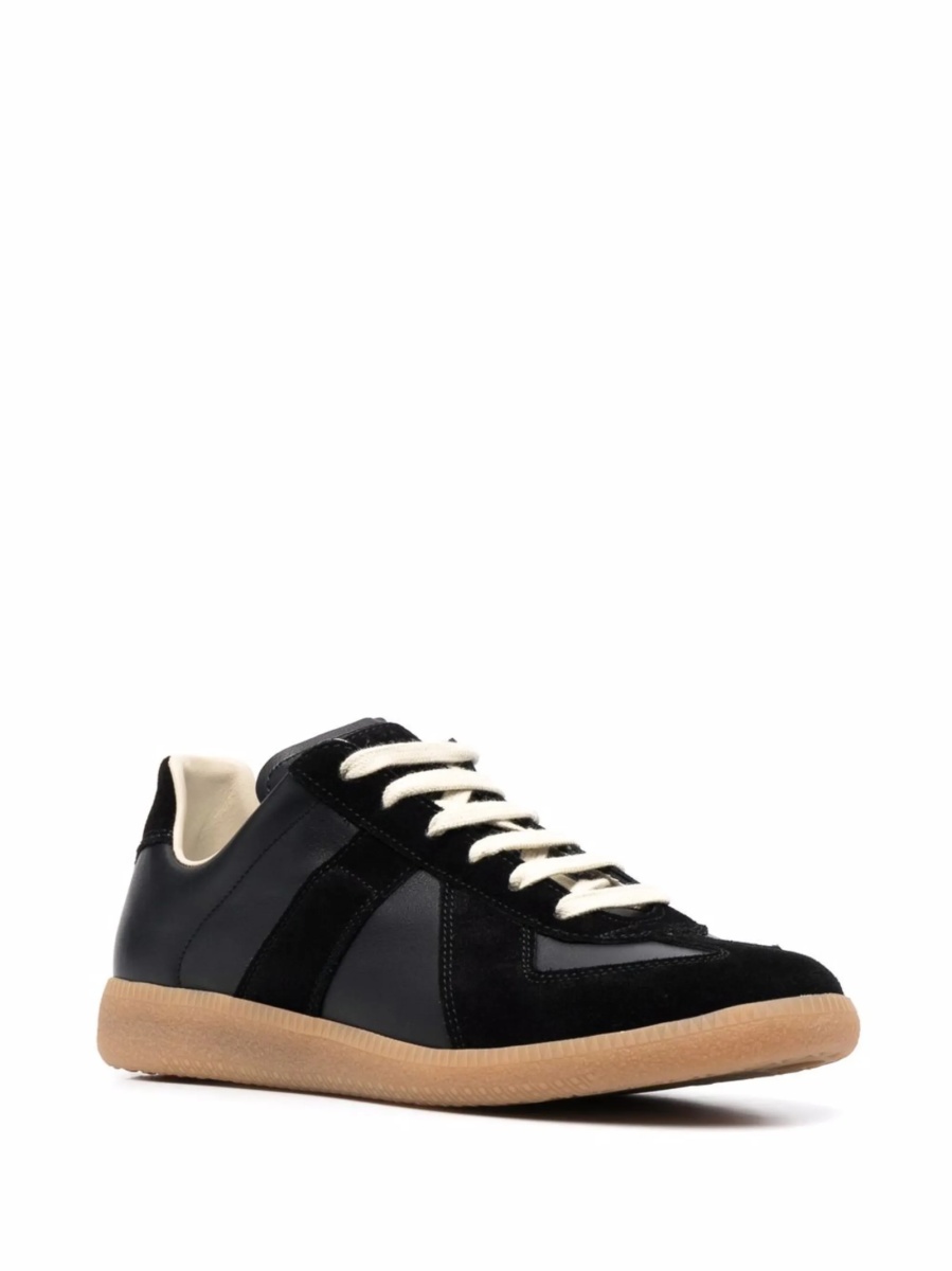 Sneakers Maison Margiela replica negri din piele - Img 2
