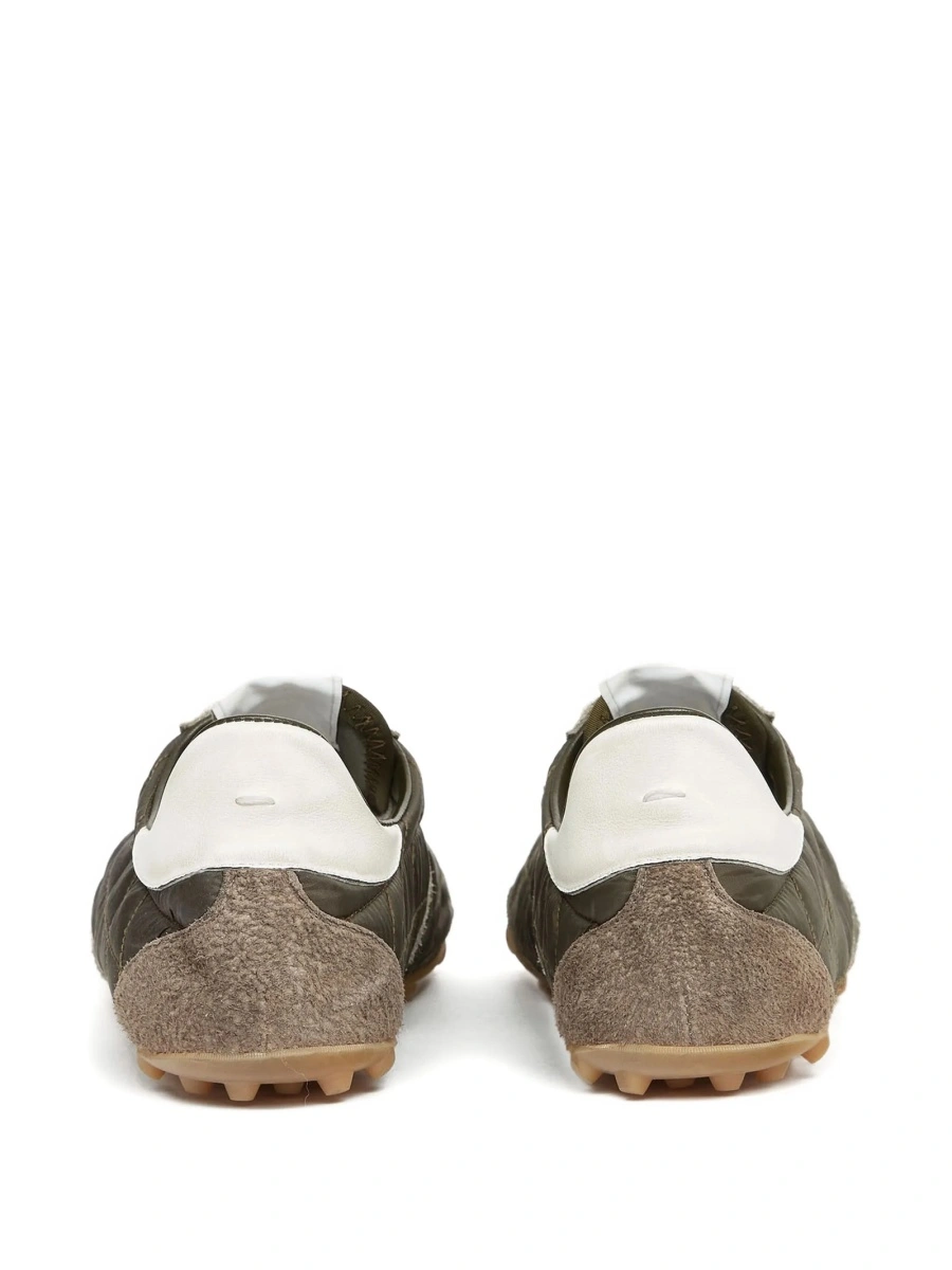 Sneakers Maison Margiela verzi din polyester si piele intoarsa - Img 3