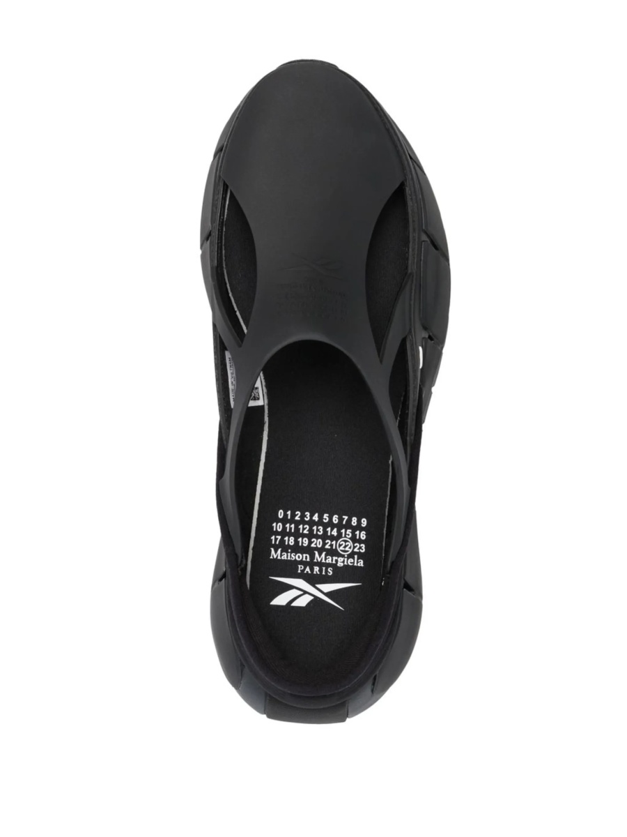 Sneakers MAISON MARGIELA X REEBOK negri din cauciuc si material textil - Img 4