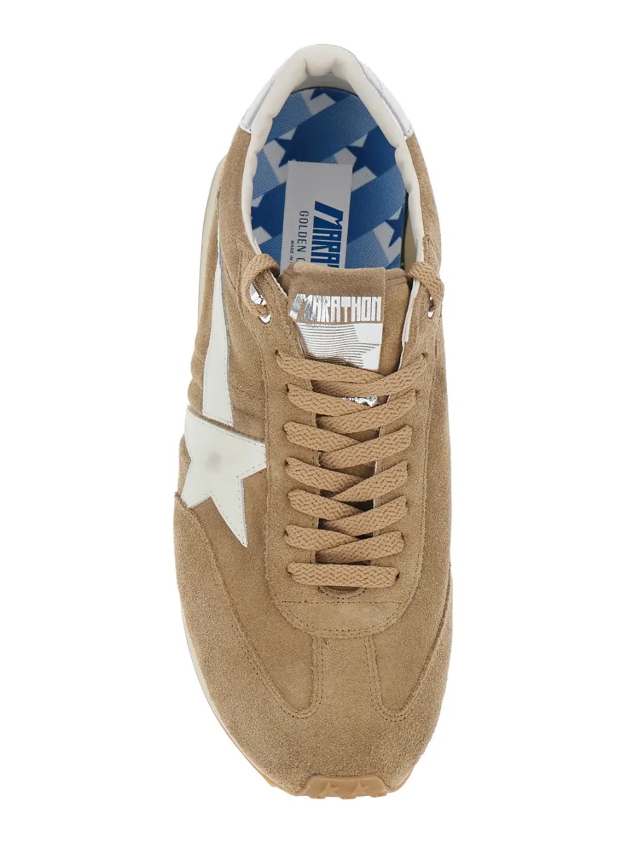 Sneakers 'Marathone' Low Top Sneakers with star patch on the side in leather for men - Img 4
